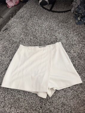 French Connection Cream Skort-Style Shorts